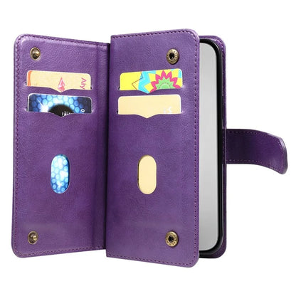KT Multi-Functional Series-1 For iPhone 16 Pro Max Case 10 Card Slots Anti-Scratch Leather Phone Cover