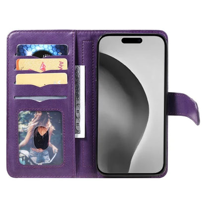 KT Multi-Functional Series-1 For iPhone 16 Pro Max Case 10 Card Slots Anti-Scratch Leather Phone Cover