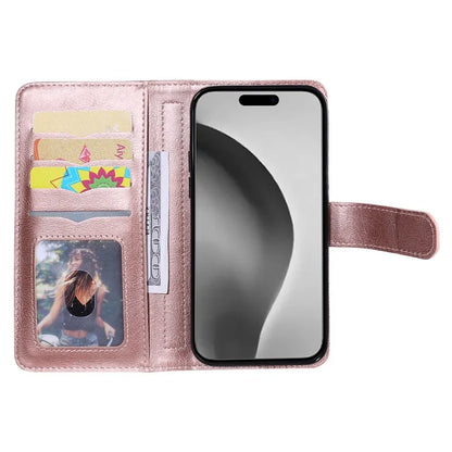 KT Multi-Functional Series-1 For iPhone 16 Pro Max Case 10 Card Slots Anti-Scratch Leather Phone Cover