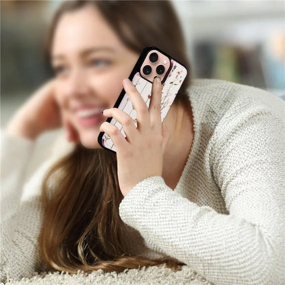 For iPhone 16 Pro Case Flower Leather+TPU RFID Blocking Card Slots Phone Cover