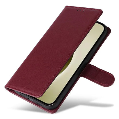 For iPhone 16 Pro Wallet Case 3 Card Slots Slim-Fit PU Leather Stand Phone Cover