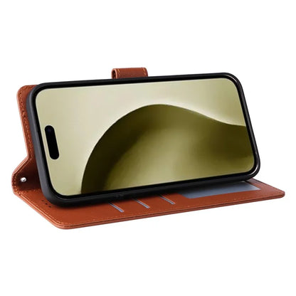 For iPhone 16 Pro Wallet Case 3 Card Slots Slim-Fit PU Leather Stand Phone Cover