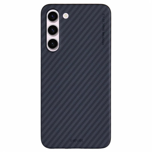 X-LEVEL For Samsung Galaxy S23 Case Carbon Fibre Texture Hard PC Dropproof Cover