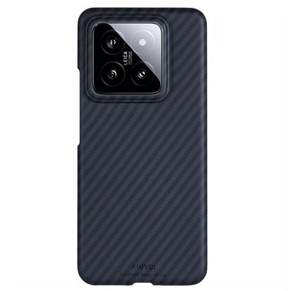 X-LEVEL For Xiaomi 14 Pro Case Carbon Fiber Texture Slim PC Hard Back Cover