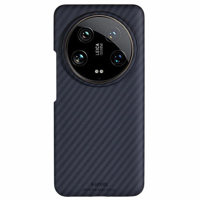 X-LEVEL For Xiaomi 14 Ultra Case Thin Hard PC Carbon Fiber Texture Protective Cover