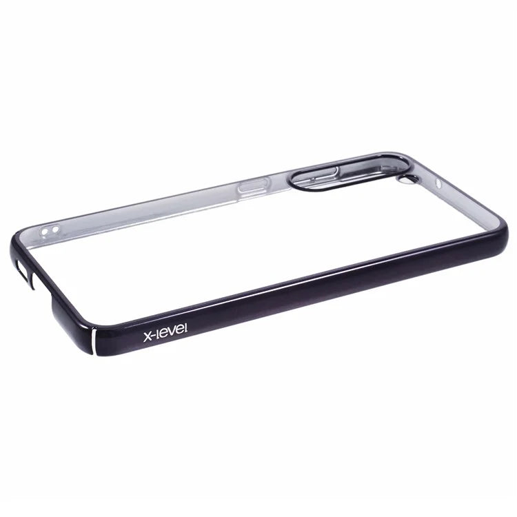 X-LEVEL For Samsung Galaxy S23 Case Hard PC Transparent Protective Cover Electroplating Frame