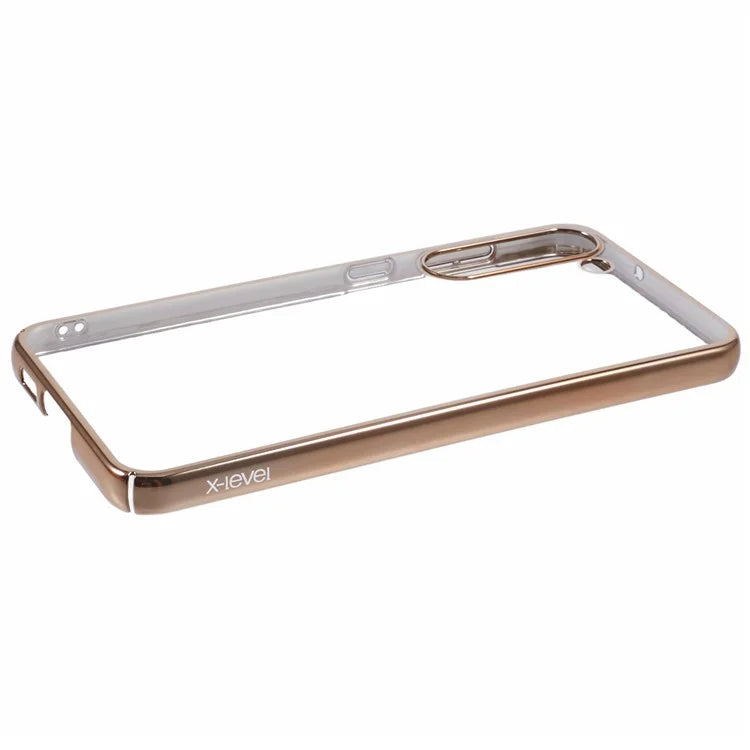 X-LEVEL For Samsung Galaxy S23 Case Hard PC Transparent Protective Cover Electroplating Frame