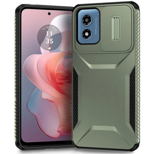 For Motorola Moto G Play (2024) 4G / G22 Case Slide Lens Protection TPU+PC Shockproof Phone Cover