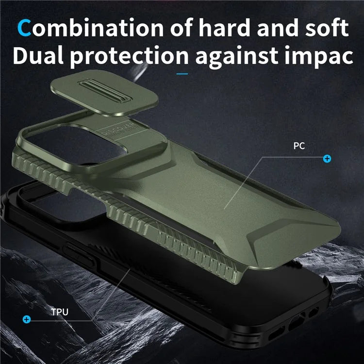 For iPhone 14 Pro Max Case Shockproof TPU+PC Camera Protection Phone Cover