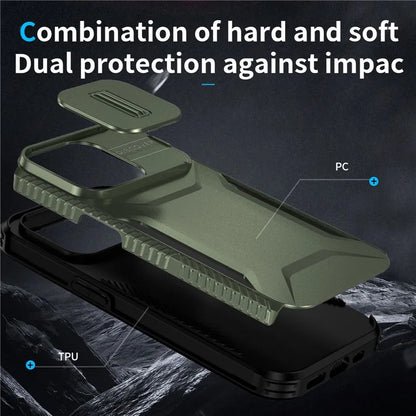 For iPhone 14 Pro Max Case Shockproof TPU+PC Camera Protection Phone Cover