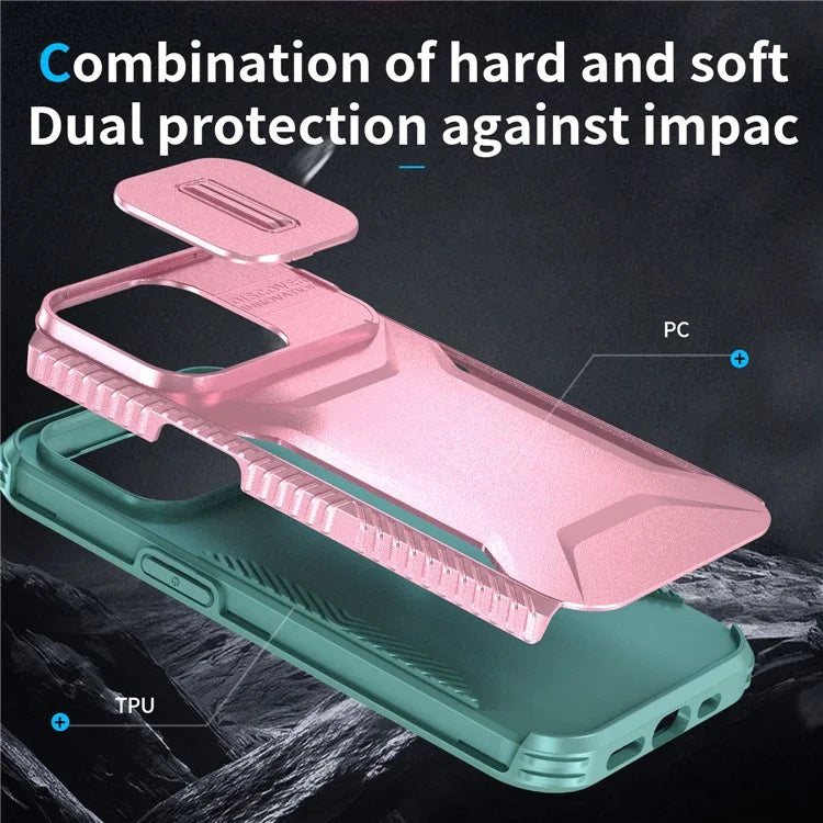 For iPhone 14 Pro Max Case Shockproof TPU+PC Camera Protection Phone Cover