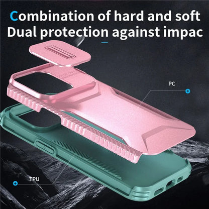 For iPhone 14 Pro Max Case Shockproof TPU+PC Camera Protection Phone Cover