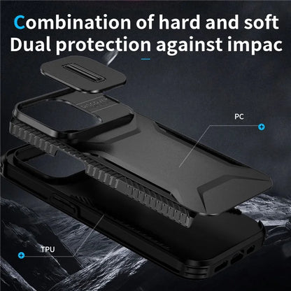 For iPhone 14 Pro Max Case Shockproof TPU+PC Camera Protection Phone Cover