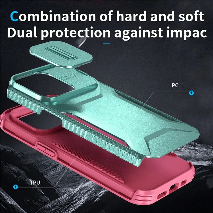 For iPhone 14 Pro Max Case Shockproof TPU+PC Camera Protection Phone Cover