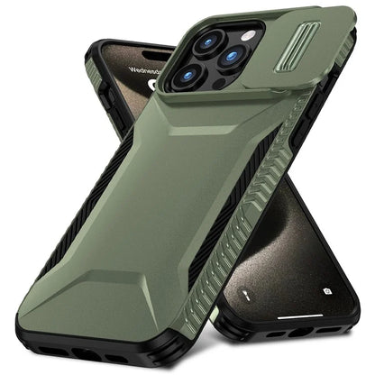 For iPhone 15 Pro Max Case Slide Camera Protection TPU+PC Non-Slip Protective Cover