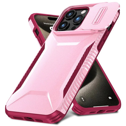 For iPhone 15 Pro Max Case Slide Camera Protection TPU+PC Non-Slip Protective Cover