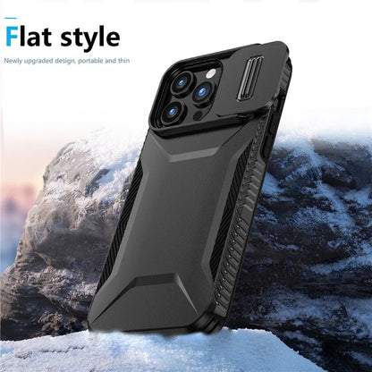 For iPhone 15 Pro Max Case Slide Camera Protection TPU+PC Non-Slip Protective Cover