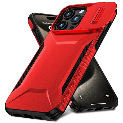 For iPhone 15 Pro Max Case Slide Camera Protection TPU+PC Non-Slip Protective Cover