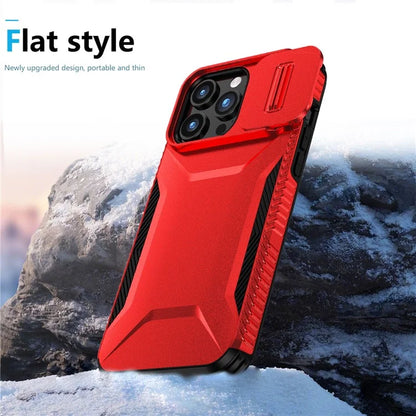 For iPhone 15 Pro Max Case Slide Camera Protection TPU+PC Non-Slip Protective Cover