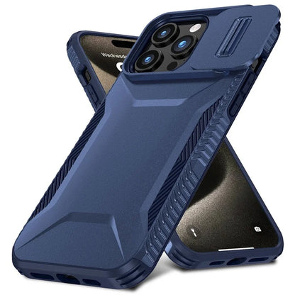 For iPhone 15 Pro Max Case Slide Camera Protection TPU+PC Non-Slip Protective Cover