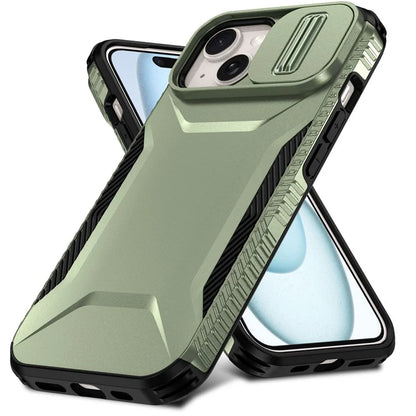 For iPhone 14 Plus / 15 Plus Case Camshield TPU+PC Phone Cover Shockproof Dustproof