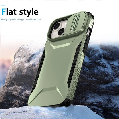 For iPhone 14 Plus / 15 Plus Case Camshield TPU+PC Phone Cover Shockproof Dustproof