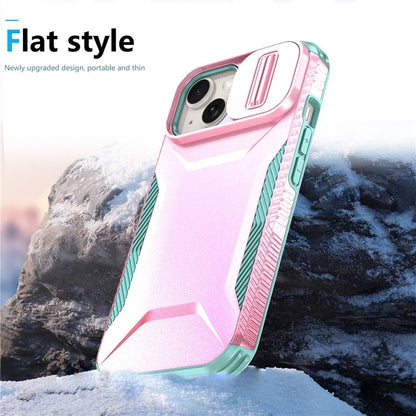 For iPhone 14 Plus / 15 Plus Case Camshield TPU+PC Phone Cover Shockproof Dustproof