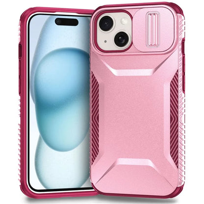 For iPhone 14 Plus / 15 Plus Case Camshield TPU+PC Phone Cover Shockproof Dustproof