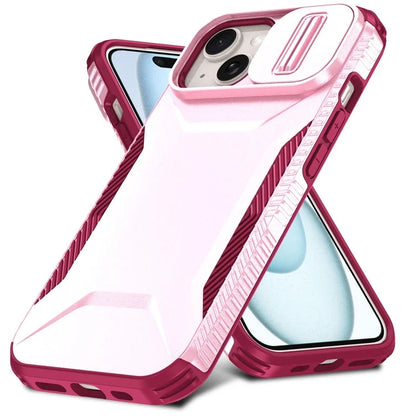 For iPhone 14 Plus / 15 Plus Case Camshield TPU+PC Phone Cover Shockproof Dustproof