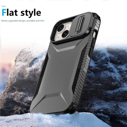 For iPhone 14 Plus / 15 Plus Case Camshield TPU+PC Phone Cover Shockproof Dustproof