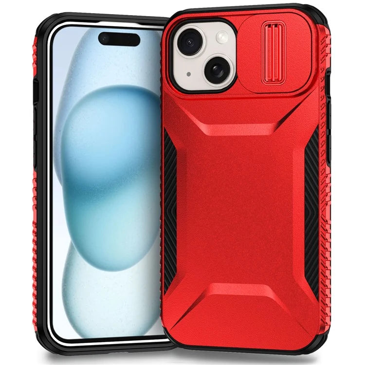 For iPhone 14 Plus / 15 Plus Case Camshield TPU+PC Phone Cover Shockproof Dustproof