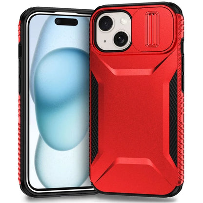 For iPhone 14 Plus / 15 Plus Case Camshield TPU+PC Phone Cover Shockproof Dustproof