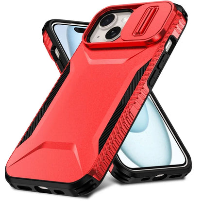 For iPhone 14 Plus / 15 Plus Case Camshield TPU+PC Phone Cover Shockproof Dustproof
