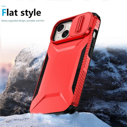 For iPhone 14 Plus / 15 Plus Case Camshield TPU+PC Phone Cover Shockproof Dustproof