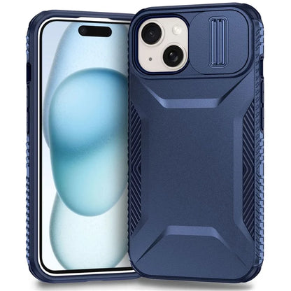 For iPhone 14 Plus / 15 Plus Case Camshield TPU+PC Phone Cover Shockproof Dustproof