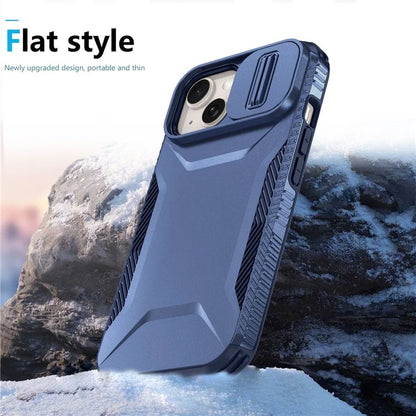 For iPhone 14 Plus / 15 Plus Case Camshield TPU+PC Phone Cover Shockproof Dustproof