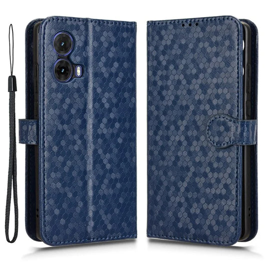 For Motorola Moto G85 5G / S50 Neo 5G Case Dot Pattern PU Leather Wallet Phone Cover