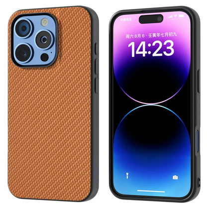 ABEEL For iPhone 16 Pro Max Case Leather+PC+TPU Phone Cover Carbon Fiber Texture