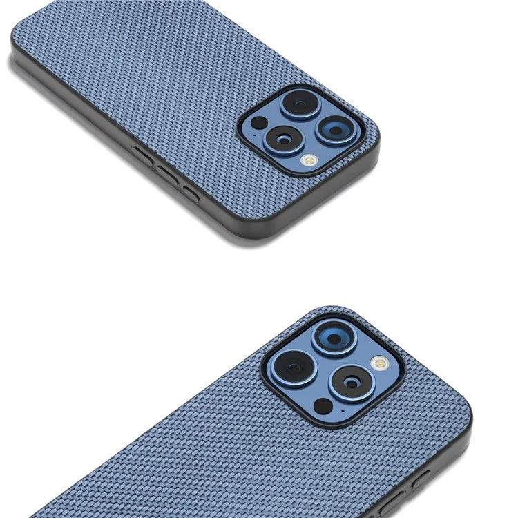 ABEEL For iPhone 16 Pro Case Carbon Fiber Texture PU+PC+TPU Phone Cover