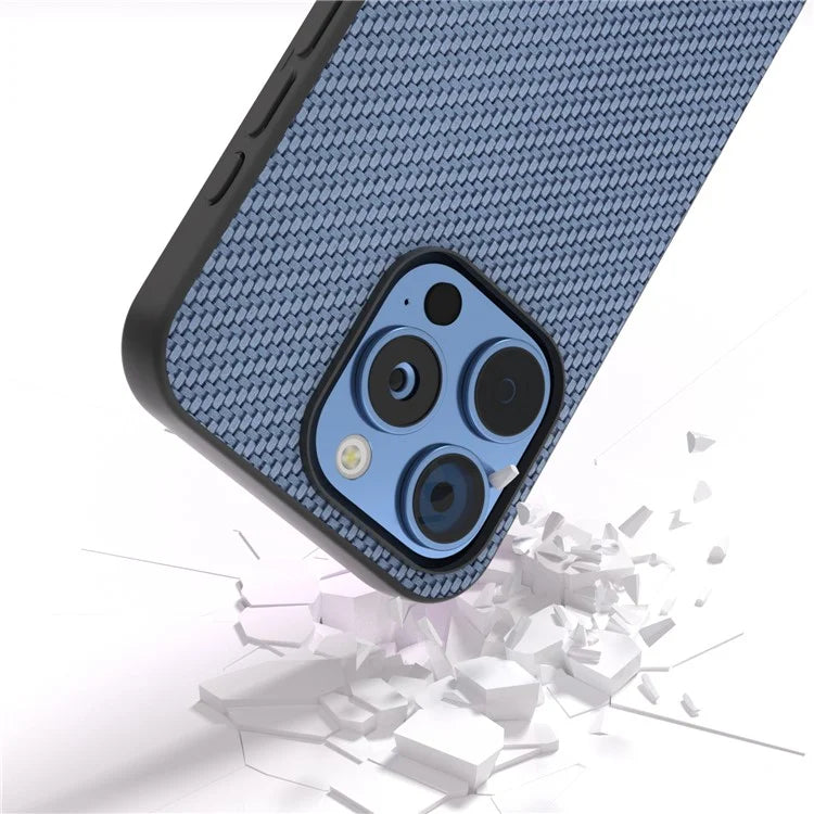 ABEEL For iPhone 16 Pro Case Carbon Fiber Texture PU+PC+TPU Phone Cover