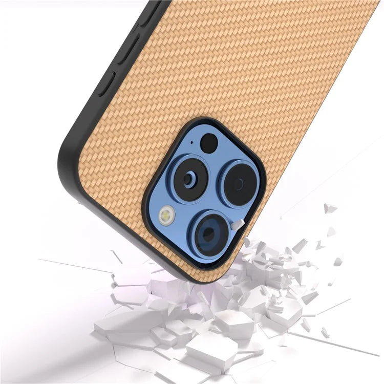 ABEEL For iPhone 16 Pro Case Carbon Fiber Texture PU+PC+TPU Phone Cover