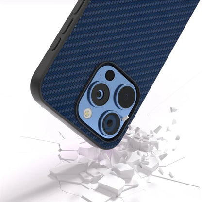ABEEL For iPhone 16 Pro Case Carbon Fiber Texture PU+PC+TPU Phone Cover