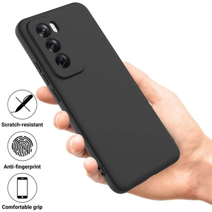 For Oppo Reno12 5G (Global) Protective Case Liquid Silicone Phone Cover with Wrist Strap