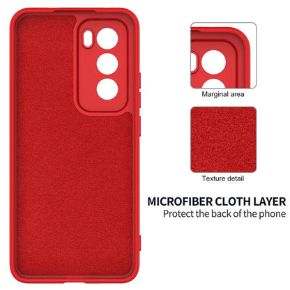 For Oppo Reno12 5G (Global) Protective Case Liquid Silicone Phone Cover with Wrist Strap