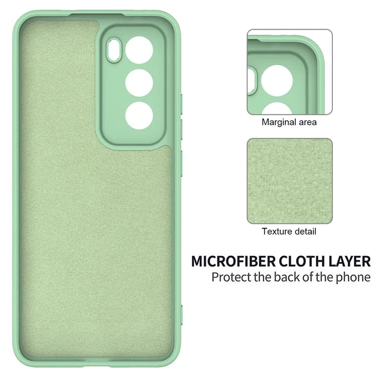 For Oppo Reno12 5G (Global) Protective Case Liquid Silicone Phone Cover with Wrist Strap