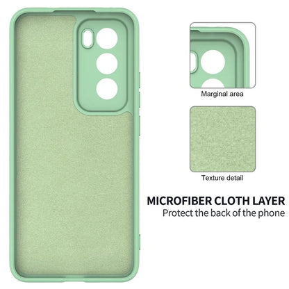 For Oppo Reno12 5G (Global) Protective Case Liquid Silicone Phone Cover with Wrist Strap