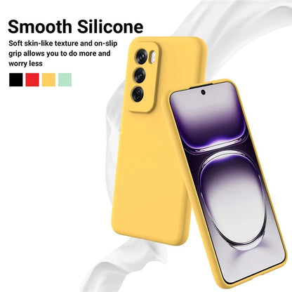 For Oppo Reno12 5G (Global) Protective Case Liquid Silicone Phone Cover with Wrist Strap