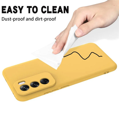 For Oppo Reno12 5G (Global) Protective Case Liquid Silicone Phone Cover with Wrist Strap