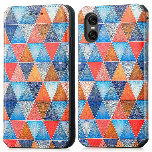 CASENEO 001 Series for Sony Xperia 10 VI Case RFID Blocking Leather Flip Phone Cover