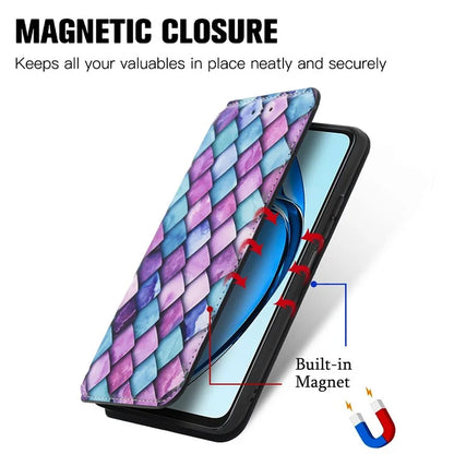 CASENEO 001 Series for Oppo A60 4G Case Pattern Leather Phone Cover RFID Blocking